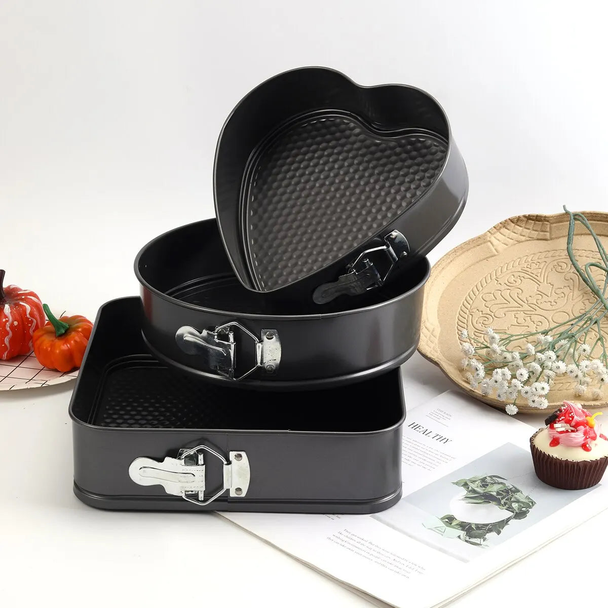 Set Profesional 3 Tăvi de Copt – Antiaderente, 22/24/26 cm