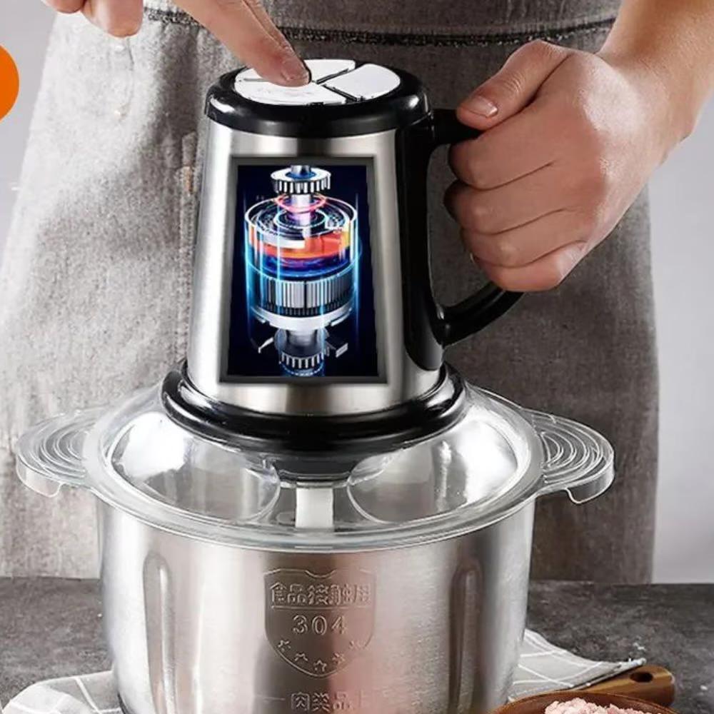 Tocător Electric Universal – 1000W, Bol Inox 5L, 4 Lame din Oțel Inoxidabil de Înaltă Calitate